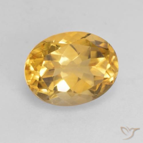 1.97克拉天然黄水晶，椭圆形，VVS-VS