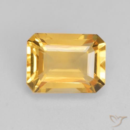 1.65ct 天然 亮金 黄水晶, 祖母绿式切割, VVS-VS