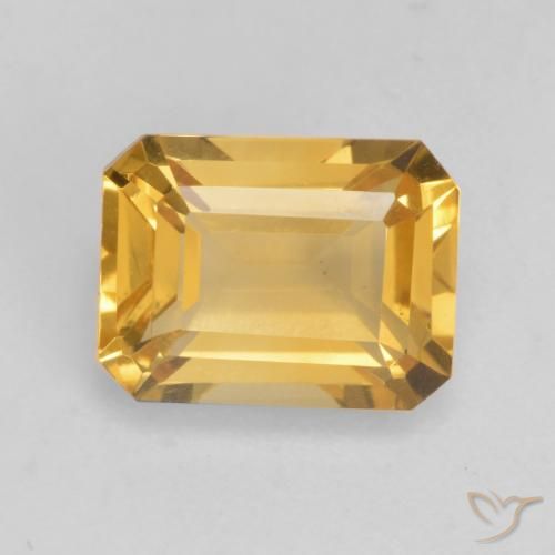 1.60ct 天然 亮金 黄水晶, 祖母绿式切割, VVS-VS