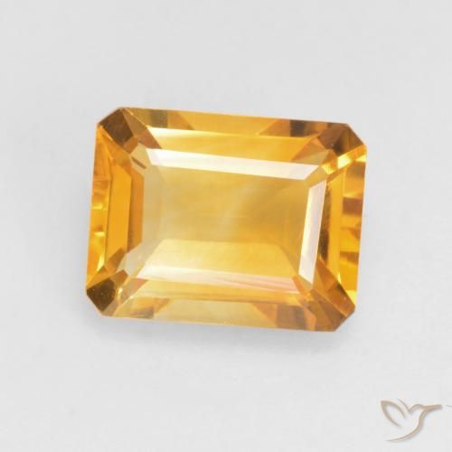 1.54ct 天然 深金色 黄水晶, 祖母绿式切割, VVS-VS