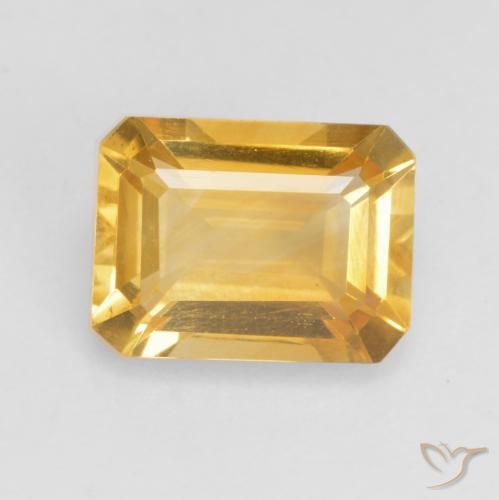 1.47ct 天然 中金 黄水晶, 祖母绿式切割, VVS-VS