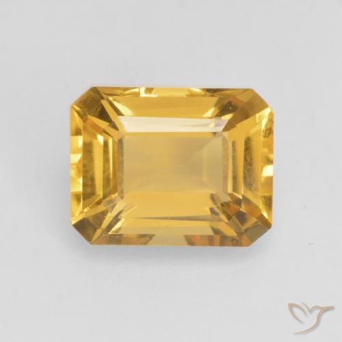 1.53ct 天然 亮金 黄水晶, 祖母绿式切割, VVS-VS