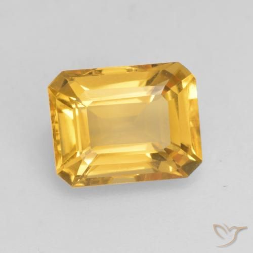 1.53克拉天然黄水晶，八边形，VVS-VS