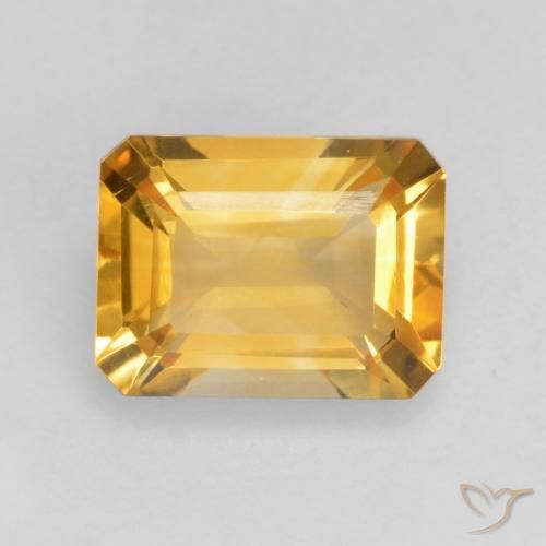 1.49ct 天然 深金橙色 黄水晶, 祖母绿式切割, VVS-VS