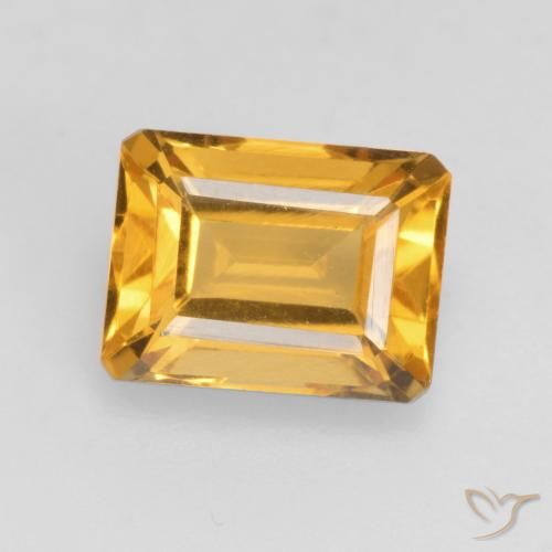 1.71ct 天然 深金 黄水晶, 祖母绿式切割, VVS-VS