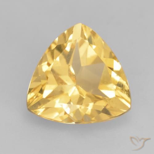2.34ct 天然 中金 黄水晶, 胖三角形, VVS-VS