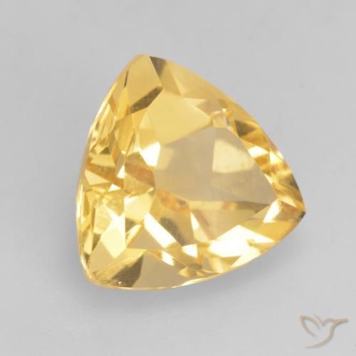 2.34克拉天然黄水晶，胖三角形，VVS-VS