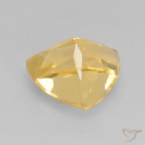 2.34克拉天然黄水晶，胖三角形，VVS-VS