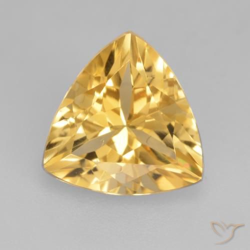 2.00ct 天然 黄金色 黄水晶, 胖三角形, VVS-VS