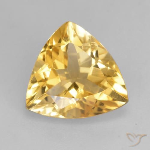 1.98ct 天然 金橙色 黄水晶, 胖三角形, VVS-VS
