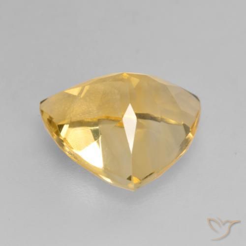 1.98克拉天然黄水晶，胖三角形，VVS-VS