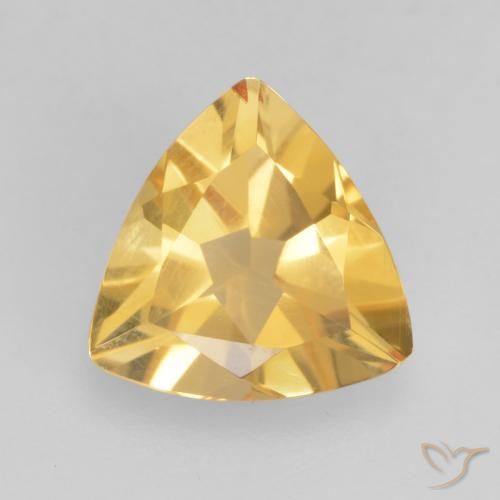 1.29ct 天然 中金 黄水晶, 胖三角形, VS