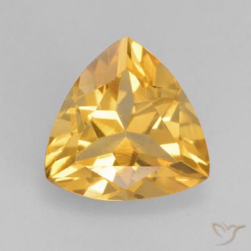 1.68ct 天然 金橙色 黄水晶, 胖三角形, VS