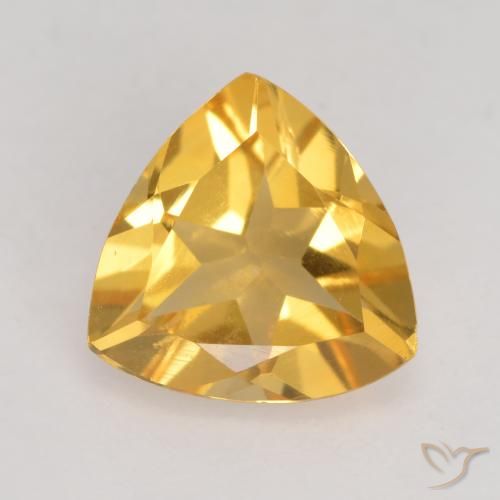 1.77ct 天然 中深金色 黄水晶, 胖三角形, VVS-VS