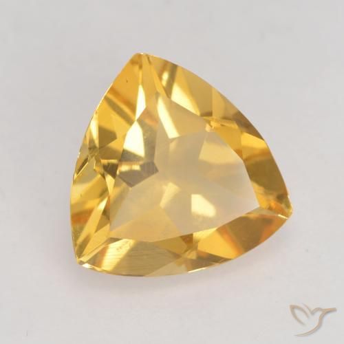 1.77克拉天然黄水晶，胖三角形，VVS-VS