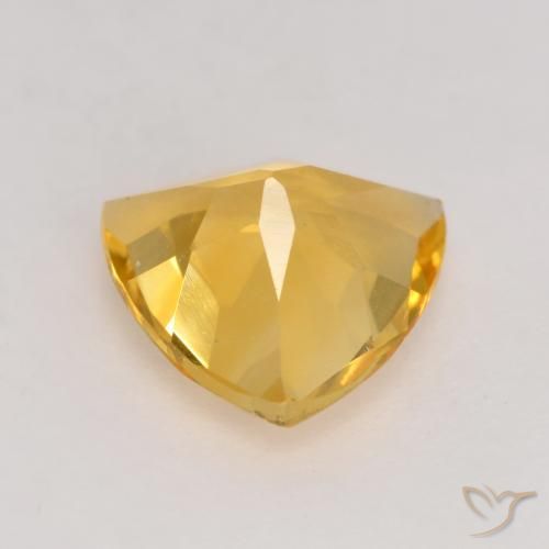 1.77克拉天然黄水晶，胖三角形，VVS-VS