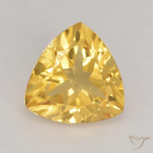 2.10ct 天然 金色 黄水晶, 胖三角形, VVS-VS