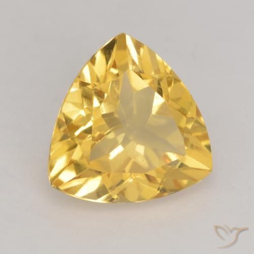 2.10克拉天然黄水晶，胖三角形，VVS-VS