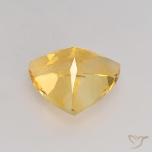 2.11克拉天然黄水晶，胖三角形，VVS-VS