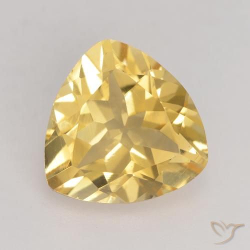 1.88ct 天然 黄金色 黄水晶, 胖三角形, VVS-VS