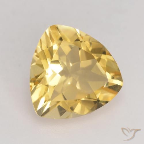 1.88克拉天然黄水晶，胖三角形，VVS-VS