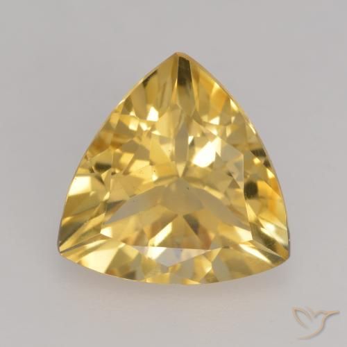 2.15ct 天然 中金 黄水晶, 胖三角形, VVS-VS