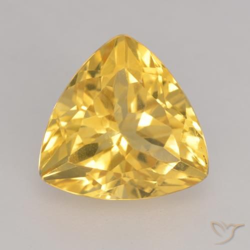 2.42ct 天然 中金 黄水晶, 胖三角形, VVS-VS