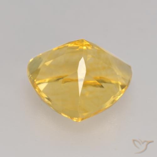 2.42克拉天然黄水晶，胖三角形，VVS-VS