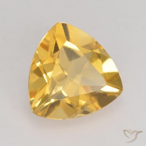 2.15克拉天然黄水晶，胖三角形，VVS-VS
