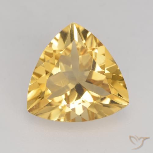 2.02ct 天然 黄金色 黄水晶, 胖三角形, VVS-VS