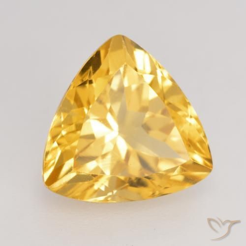2.47克拉天然黄水晶，胖三角形，VVS-VS