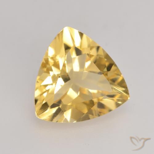 2.13克拉天然黄水晶，胖三角形，VVS-VS