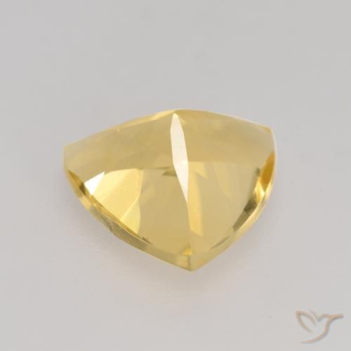 2.13克拉天然黄水晶，胖三角形，VVS-VS
