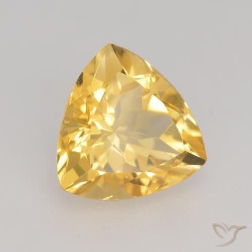 2.29克拉天然黄水晶，胖三角形，VVS-VS