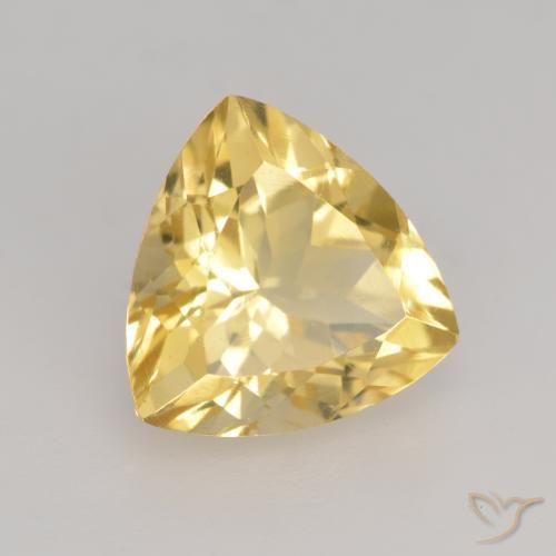 2.34克拉天然黄水晶，胖三角形，VVS-VS