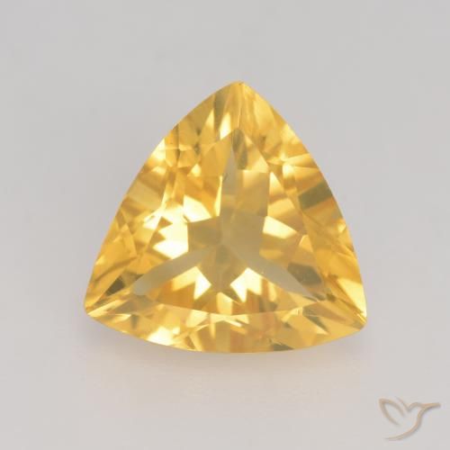 2.11ct 天然 中金 黄水晶, 胖三角形, VVS-VS