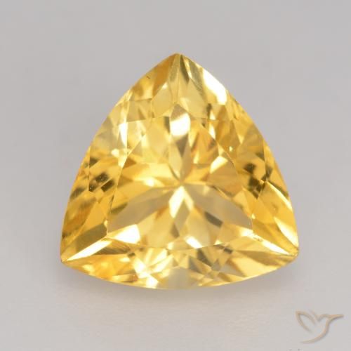 2.35ct 天然 中金 黄水晶, 胖三角形, VVS-VS