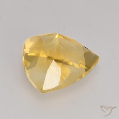 2.35克拉天然黄水晶，胖三角形，VVS-VS