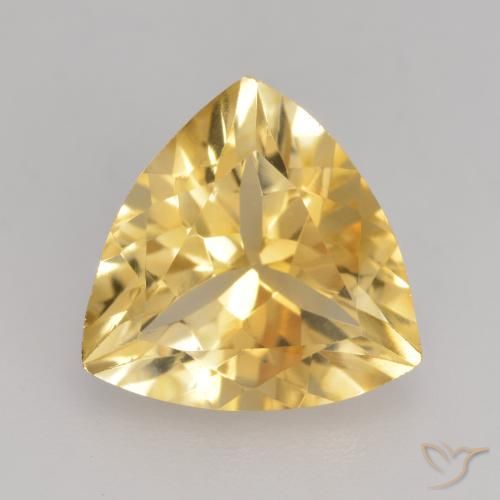 2.25ct 天然 黄金色 黄水晶, 胖三角形, VVS-VS