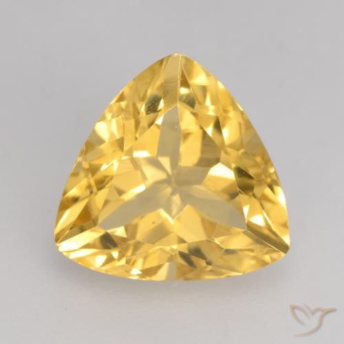 2.34ct 天然 中金 黄水晶, 胖三角形, VVS-VS