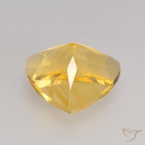 2.34克拉天然黄水晶，胖三角形，VVS-VS
