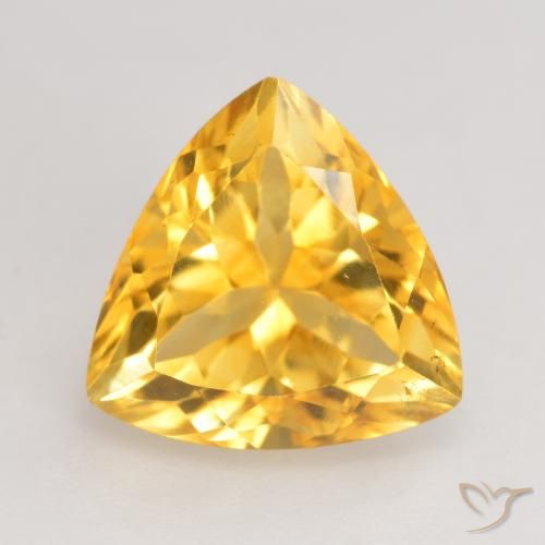 2.58ct 天然 中金 黄水晶, 胖三角形, VVS-VS