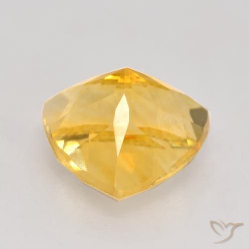 2.58克拉天然黄水晶，胖三角形，VVS-VS