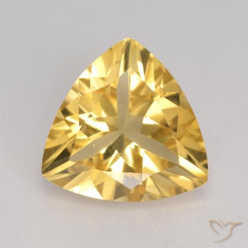 2.02ct 天然 黄金色 黄水晶, 胖三角形, VVS-VS