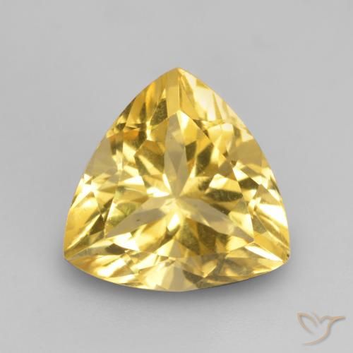 2.20ct 天然 金色 黄水晶, 胖三角形, VVS-VS