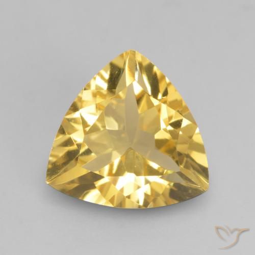 1.89ct 天然 中金 黄水晶, 胖三角形, VVS-VS