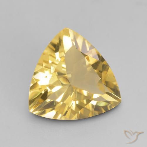 1.89克拉天然黄水晶，胖三角形，VVS-VS