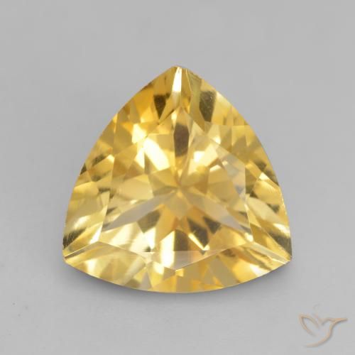 2.27ct 天然 中金 黄水晶, 胖三角形, VVS-VS