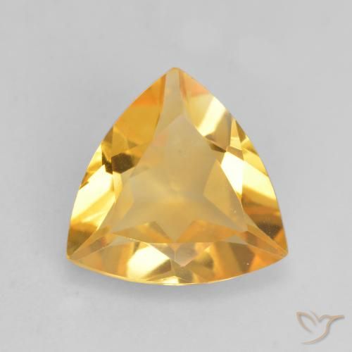 1.80ct 天然 橙金 黄水晶, 胖三角形, VVS-VS