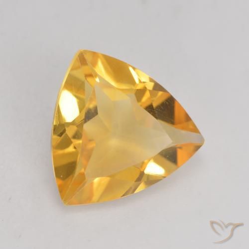1.80克拉天然黄水晶，胖三角形，VVS-VS